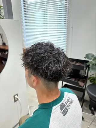 ショート パーマ メンズ ボブ/レイヤー /河内温太のヘアスタイル