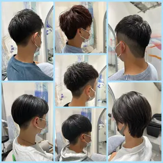 ショート メンズ 💎メンズパーマ特化 🥇癖毛活かしのプロのヘアスタイル