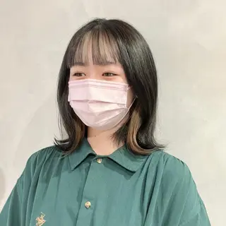 ミディアム カラー 🤍髪質改善➕透明感 カラー🤍川上葵のヘアスタイル