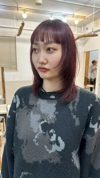 ミディアム カラー 🪭risa 暖色/レイヤー🪭のヘアスタイル