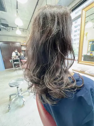 ロング カラー パーマ オーナースタイリスト 佐藤のヘアスタイル