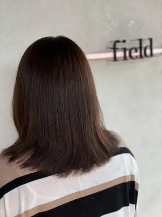ミディアム カラー 髪質改善　field チカモリ　ヒカルのヘアスタイル