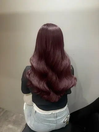 ロング シオン/艶髪カラー/ 韓国ヘアのヘアスタイル