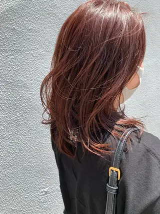 セミロング カラー 落合 妙佳のヘアスタイル