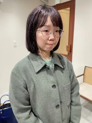 ショート カラー ayu/伏見/名古屋 /パーマ/艶カラーのヘアスタイル