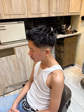 ショート Groomers Tokyo所属・大山慧也/メンズ/ フェード/バーバーのヘアスタイル