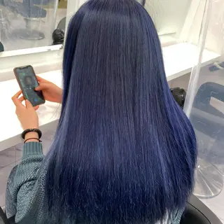 セミロング カラー *モデル募集🤍横浜 透明感カラー🫧のヘアスタイル