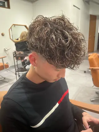 ショート カラー パーマ メンズ 【メンズ特化】 メンズパーマ/雄斗のヘアスタイル