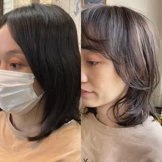 セミロング FRAME所属・FRAME/髪を育 てる/大人デザインのヘアスタイル