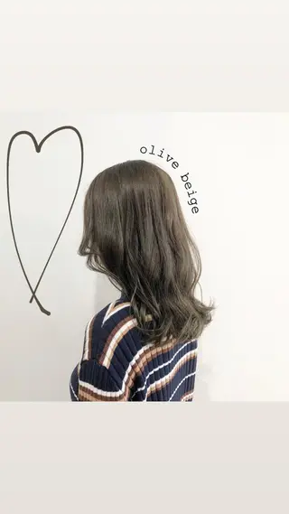 ミディアム カラー お洒落パーマ/ 艶カラー/michiのヘアスタイル