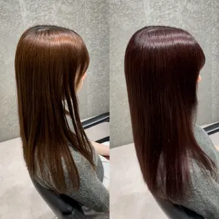 セミロング カラー 髪質改善ヘアケア 艶髪特化/上田のヘアスタイル