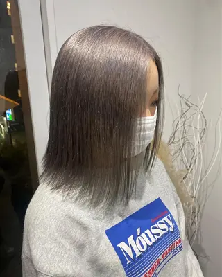 ミディアム カラー 韓国×髪質改善カラー 💎hinaのヘアスタイル