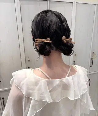 ヘアアレンジ つちだ ゆうひ / 暗髪カラー⟡.·のヘアスタイル