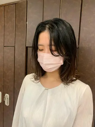 ミディアム yukie🌷 /暖色🍒梅田サロンのヘアスタイル