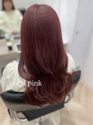 ロング 顔まわり🎀ピンク 💖ゆうなのヘアスタイル