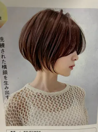 ショート レイヤー/透明感 カラー/nanokaのヘアスタイル