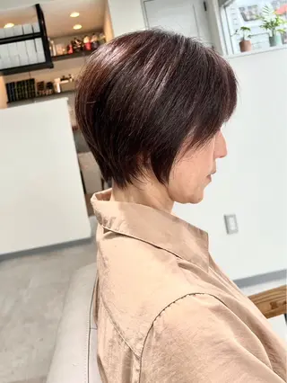 ショート カラー 白髪ぼかし￤中央林間 ￤柳川拓哉のヘアスタイル