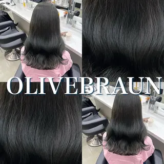 セミロング 寒色＆ブリーチ特化 寒色MiOのヘアスタイル