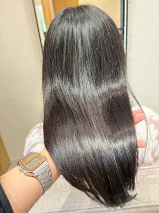 セミロング カラー 🎀ブリーチなし 透明感🎀yuhiのヘアスタイル