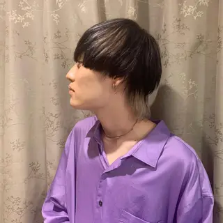 カラー メンズ beautism clock所属・韓国風🇰🇷うる艶 レイヤー/海青🫧のヘアスタイル