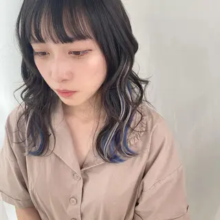 セミロング ナツミ/透明感カラー /酸性ストレートのヘアスタイル