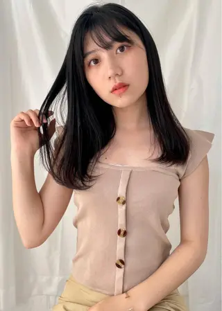 ロング 中村 玲のヘアスタイル