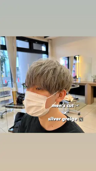 ショート カラー メンズ 茅ヶ崎パーマ特化/ スパイラル/ハルキのヘアスタイル