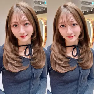 ロング レイヤー❣️縮毛矯正 川村利幸のヘアスタイル