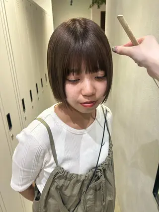 ミディアム おしゃれボブ/暖色 カラー🧶いろはのヘアスタイル