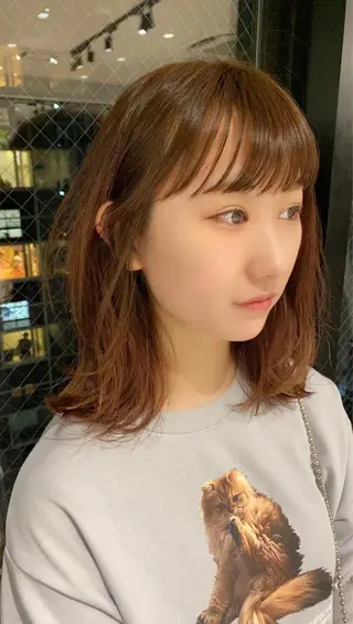 ミディアム カラー ボブ、ミディアム得意 🤍Emmy🤍のヘアスタイル