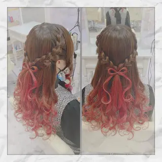 ロング ヘアアレンジ ヘアセット/着付け 𓇼 松本 夏美𓇼のヘアスタイル