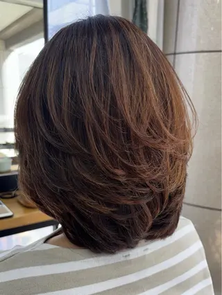 ミディアム カラー 杉山 タダスケのヘアスタイル