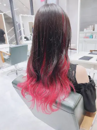 ロング ヘアアレンジ カラー 𝐑𝐈𝐍𝐊𝐀 🐣🩷のヘアスタイル