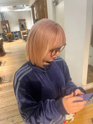 ミディアム カラー カット/パーマモデル 募集🩵　yukaのヘアスタイル