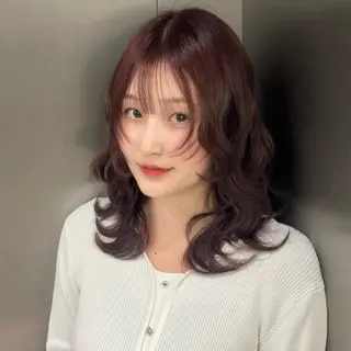 ミディアム カラー 🤍Suzuka🤍 ハイトーン/ブリーチのヘアスタイル