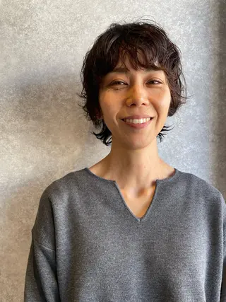 ショート パーマ ショートウルフくせ毛 お任せくださいのヘアスタイル