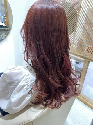 セミロング カラー 安永 涼のヘアスタイル