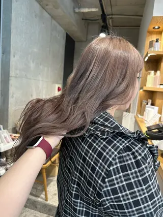 ミディアム ︎🤎W color MIYU‎🤎のヘアスタイル