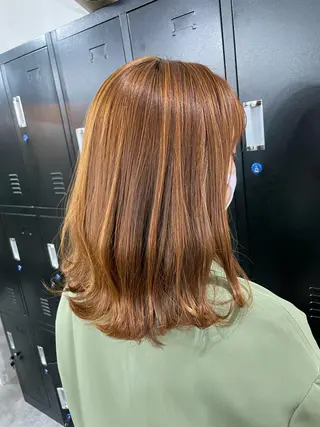 ミディアム カラー パーマ ヘアアレンジ メンズ キッズ ネイル マツエク・マツパ カラー特化サロン Eir心斎橋のヘアスタイル