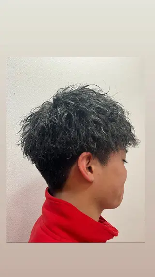 ショート パーマ メンズ 千葉 奈央のヘアスタイル
