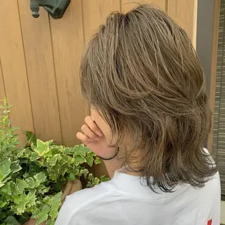 ミディアム カラー graxi'    グラシー所属・ブリーチ/ハイトーン SERINAのヘアスタイル