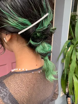 ヘアアレンジ 清水千優/パーマ/透 明感カラー/メンズのヘアスタイル