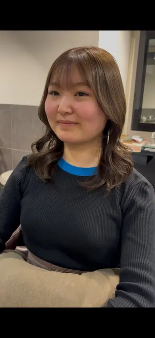 セミロング カラー レイヤー/似合わせ /もえ🍊のヘアスタイル