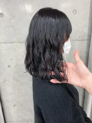 ミディアム パーマ ボブパーマコテ巻き風 パーマNo1深江秀平のヘアスタイル