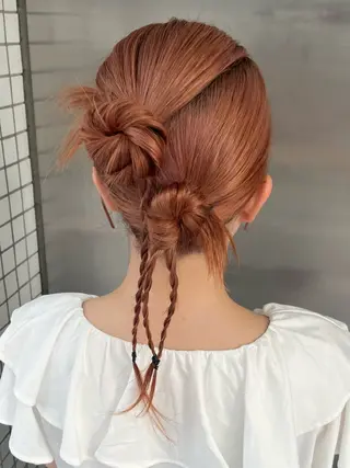 ヘアアレンジ 暖色艶カラー♥️ nagi♥️のヘアスタイル