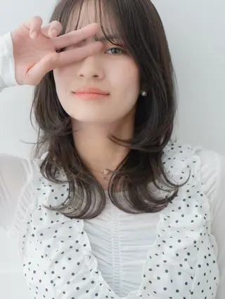 セミロング 🍀似合わせ透明感 カラーアヤナ🍀のヘアスタイル