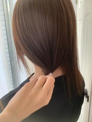 セミロング カラー fio マナミのヘアスタイル