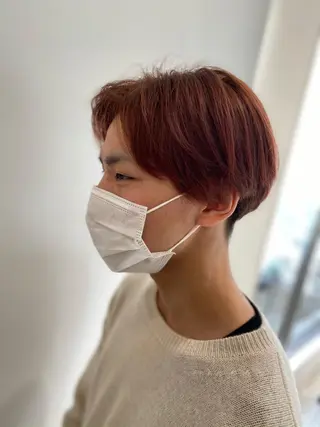 カラー メンズ スパイキーショート パーマ　具志堅　太志のヘアスタイル