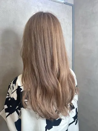 ロング 髪質改善デザインカラ ー/ヒロイケカズマサのヘアスタイル