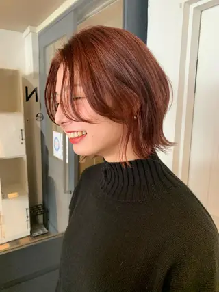 ショート カラー パーマ ヘアアレンジ メンズ キッズ ネイル マツエク・マツパ SALOWIN梅田茶屋町店所属・ウルフレイヤーカット /チヒロのヘアスタイル